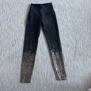 Beyond Yoga Black Leggings with Silver Dots